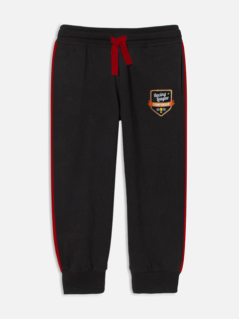 

Miss & Chief Kids Black Solid Pure Cotton Joggers