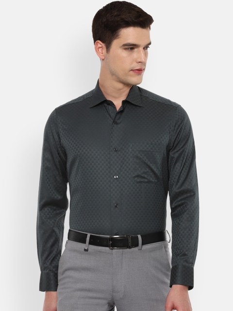 

Louis Philippe Men Charcoal Formal Shirt
