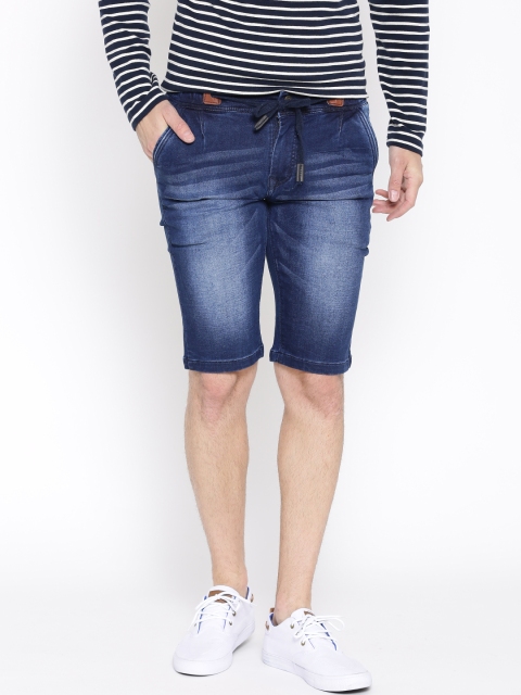

Rodamo Men Blue Washed Denim Shorts