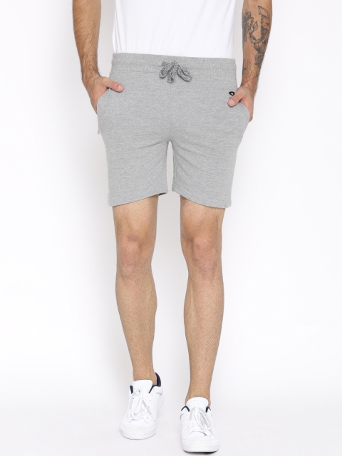 

Rodamo Men Grey Melange Shorts