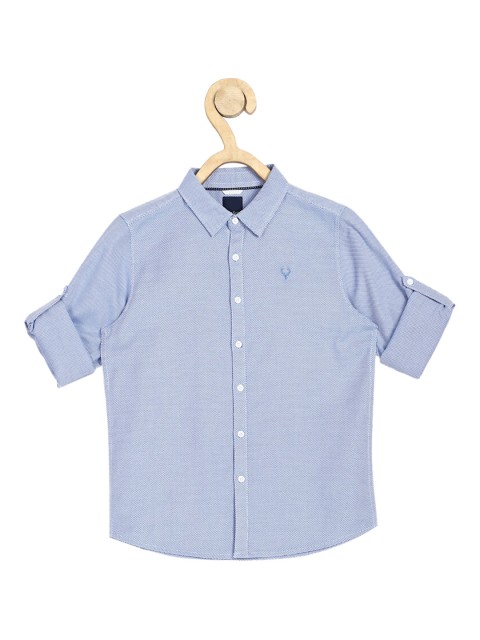 

Allen Solly Junior Boys Blue Slim Fit Cotton Casual Shirt