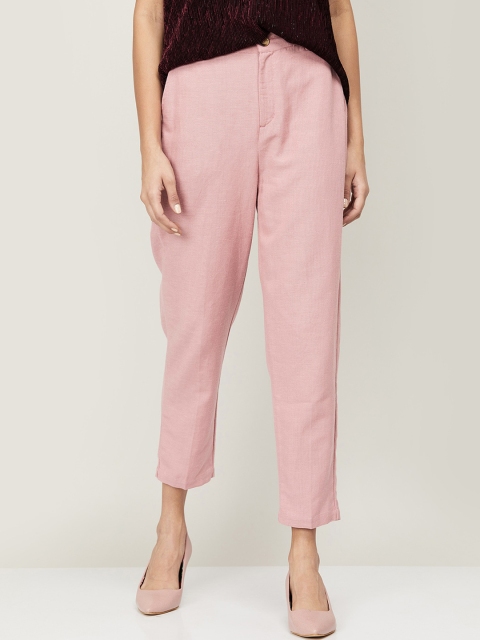 

Bossini Women Mauve Mid-Rise Regular Fit Trousers