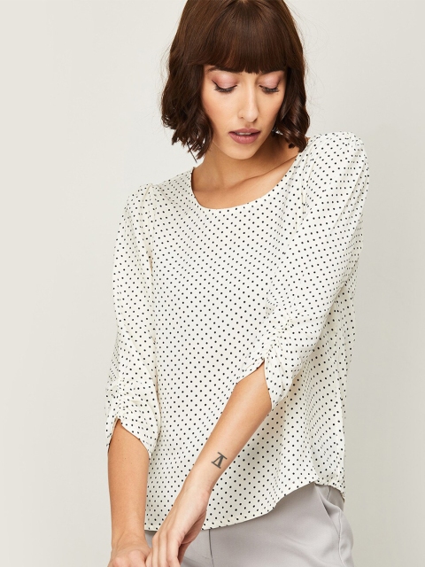 

Bossini Off White Slit Sleeve Regular Top
