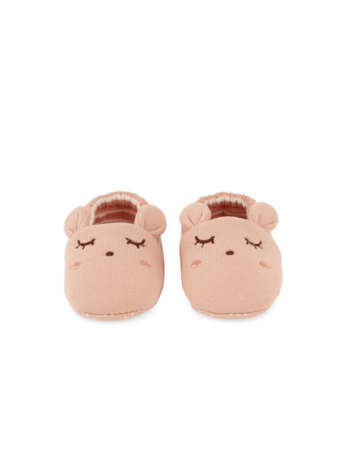 

KICKS & CRAWL Infant Kids Pink Precious Paws Elastic Booties