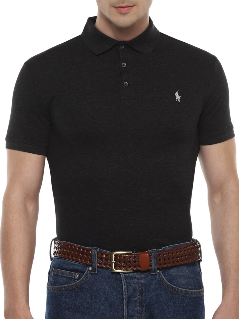 

Polo Ralph Lauren Men Black Polo Collar T-shirt