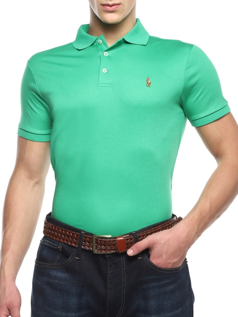 

Polo Ralph Lauren Men Green Cotton Polo Collar T-shirt