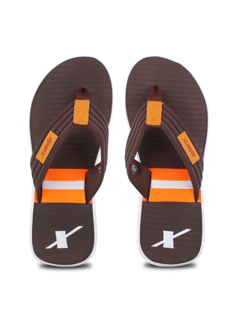 

Sparx Men Brown & Yellow Printed Rubber Thong Flip-Flops