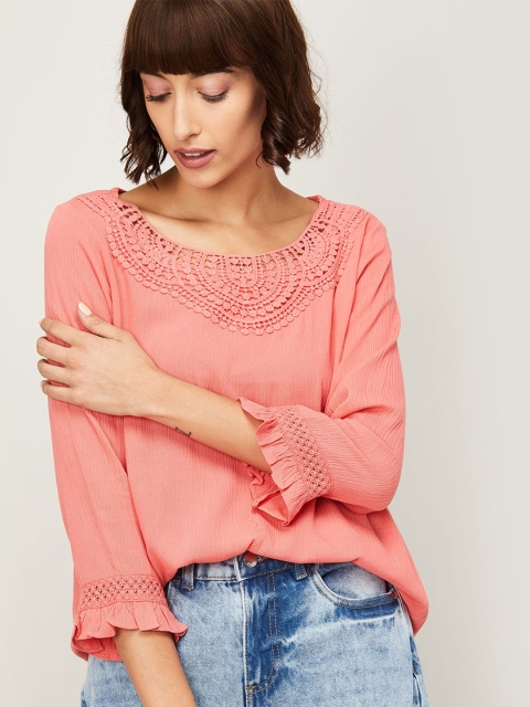 

Fame Forever by Lifestyle Coral Bell Sleeve Regular Top