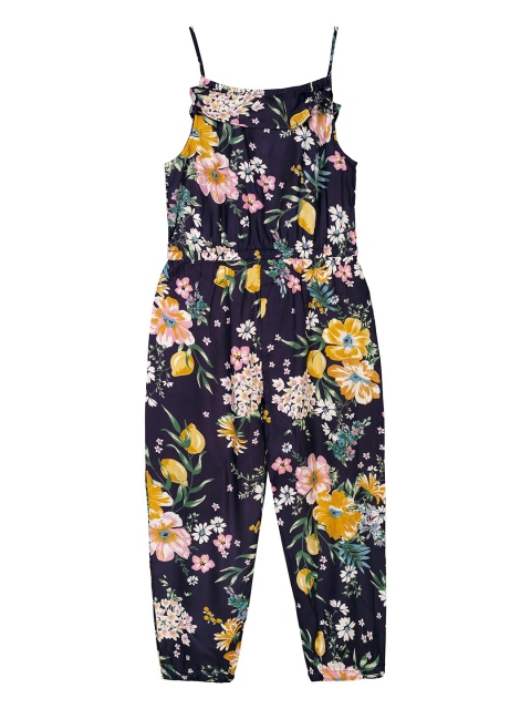 

Budding Bees Girls Black & Yellow Printed Basic Jumpsuit