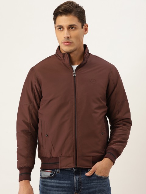 

Monte Carlo Men Burgundy Solid Bomber Jacket