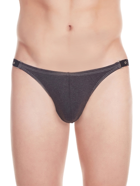 

La Intimo Men Charcoal Grey Thong Briefs LITH023CL0
