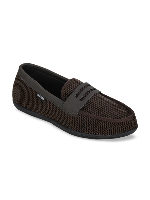 

Liberty Men Brown Woven Design Slip-On Sneakers