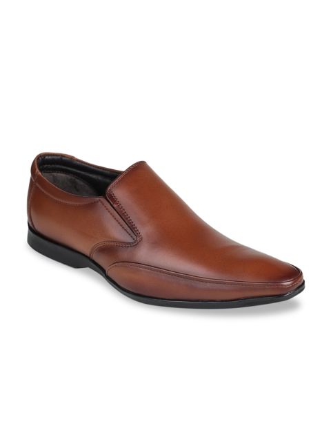 

Liberty Men Tan-Brown Solid Formal Slip-On Shoes
