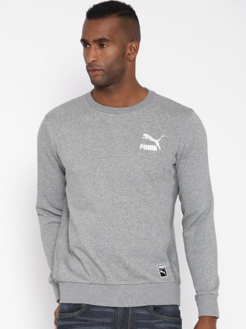 

PUMA Grey Melange Archive Logo Crew FL Sweatshirt
