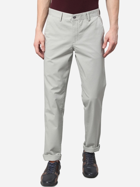 

Greenfibre Men Grey Solid Slim Fit Trousers