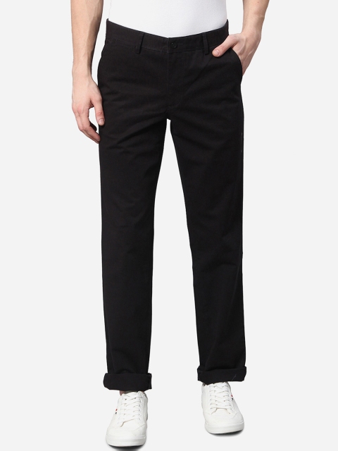 

Greenfibre Men Black Pure Cotton Slim Fit Trousers