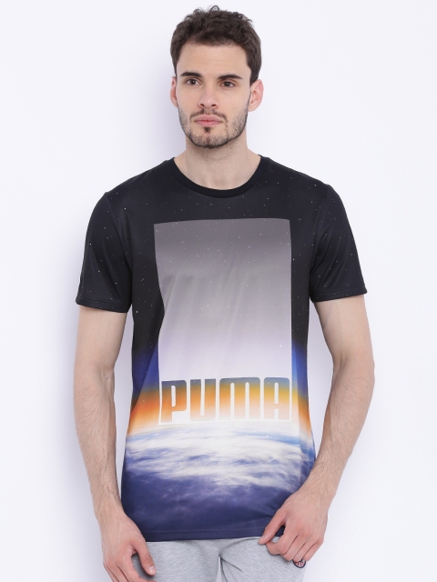 

PUMA Men Black Mesosphere Polyester Printed T-Shirt