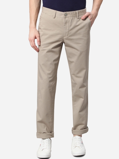 

Greenfibre Men Beige Slim Fit Pure Cotton Trousers