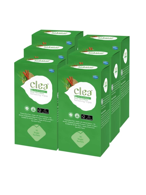 

Clea Green Set of 6 Refreshing Wet Wipes