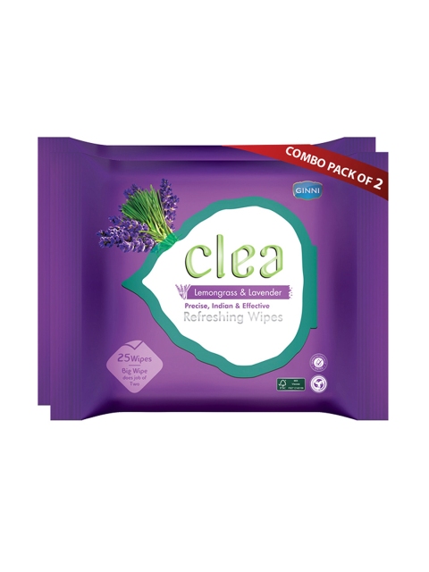 

Clea Purple Set of 2 Refreshing Wet Wipes