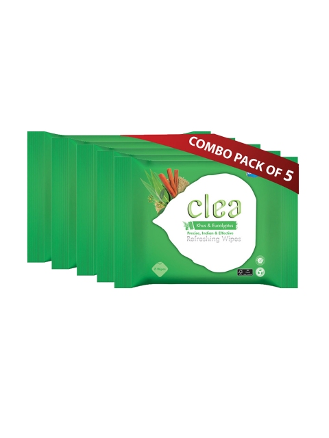 

Clea Green Set of 5 Refreshing Wet Wipes