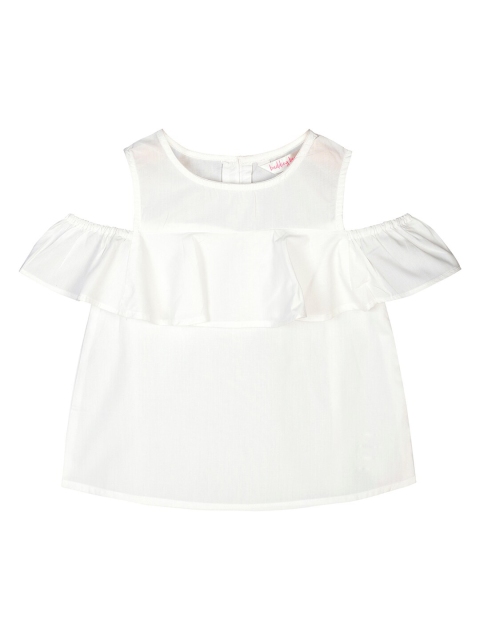

Budding Bees Girls Infants White Cold Shoulder Bardot Top