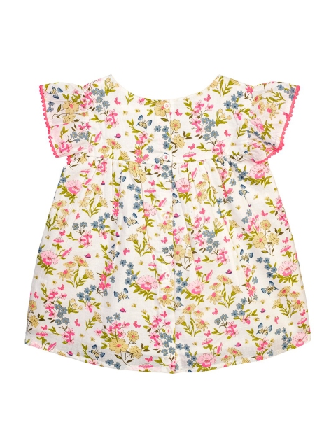 

Budding Bees Off White Floral Regular Top