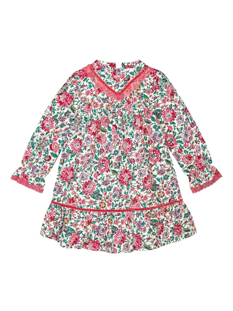 

Budding Bees Purple & Green Floral Printed A-Line Dress