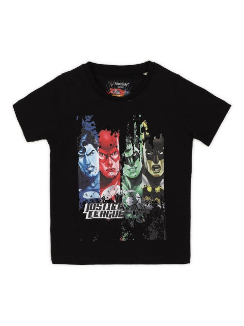 

Allen Solly Junior Boys Black Justice League Graphic Printed Cotton T-shirt