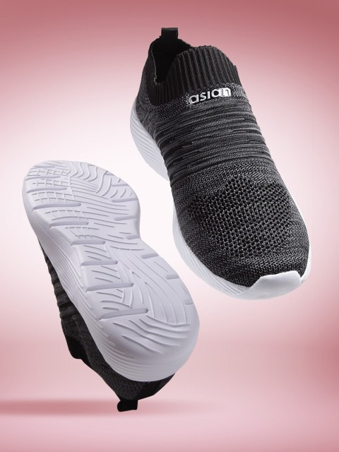 

ASIAN Men Grey Mesh Running Non-Marking Shoes