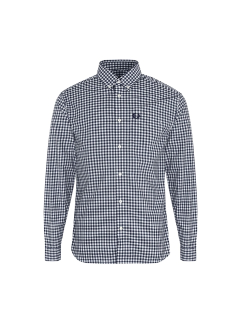 

Fred Perry Men Blue Slim Fit Gingham Checks Checked Casual Shirt