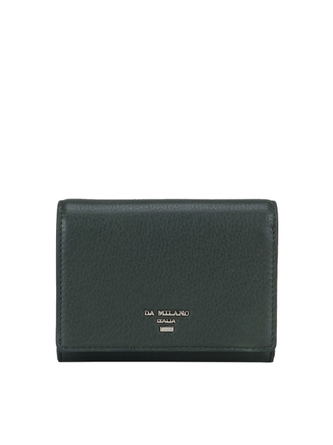 

Da Milano Women Green Textured Leather Envelope