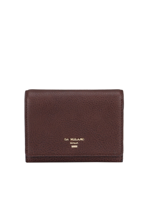 

Da Milano Women Brown Textured Leather Two Fold Wallet