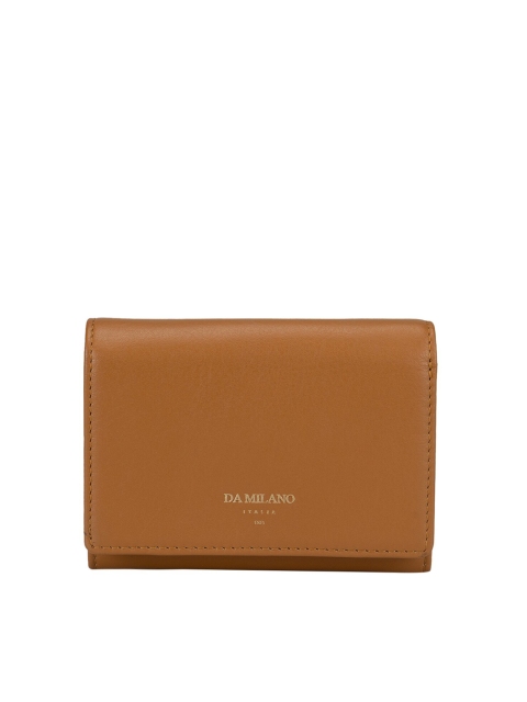 

Da Milano Women Brown Textured Leather Two Fold Wallet