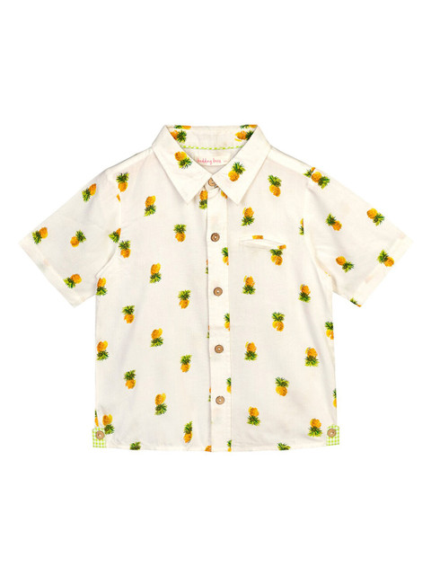 

Budding Bees Boys Off White Pineapple Printed Casual Shirt