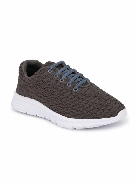 

Ferraiolo Men Grey Woven Design Sneakers