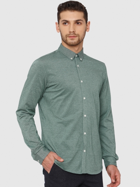 

SELECTED Men Green Slim Fit Opaque Casual Shirt