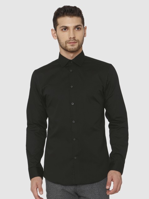 

SELECTED Men Black Slim Fit Opaque Casual Shirt