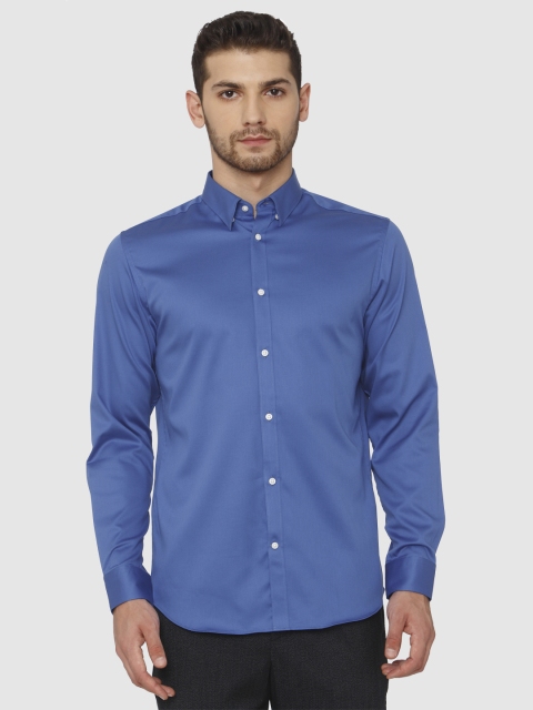 

SELECTED Men Blue Slim Fit Opaque Casual Shirt