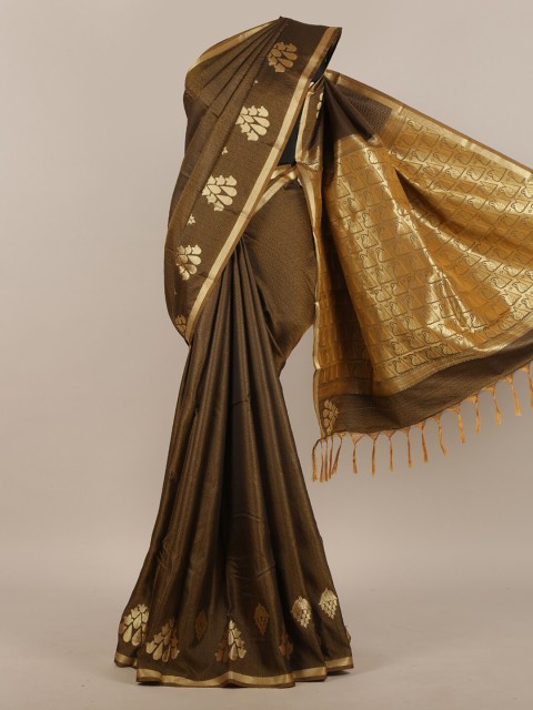 

Pothys Khaki & Golden Ethnic Motifs Art Silk Saree