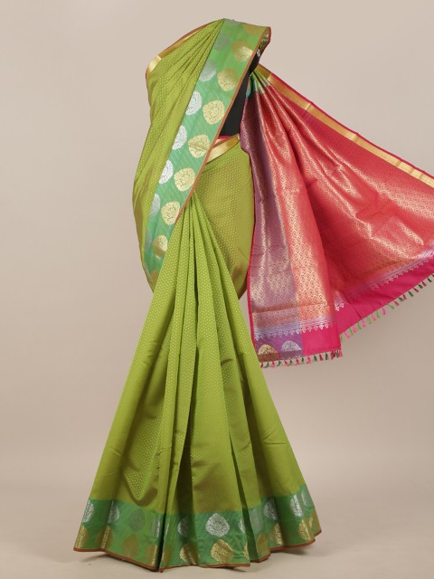 

Pothys Green & Red Art Silk Saree