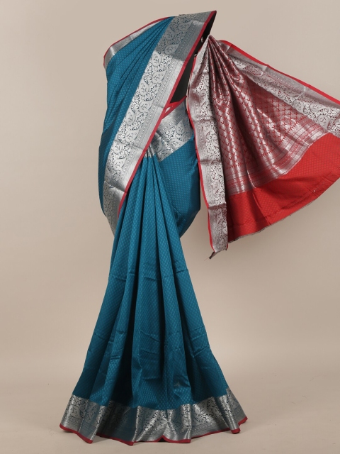 

Pothys Blue & Red Ethnic Motifs Zari Art Silk Saree