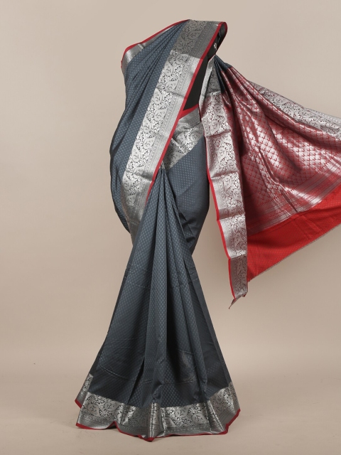 

Pothys Grey & Silver-Toned Art Silk Saree