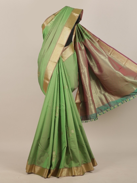 

Pothys Green & Gold-Toned Art Silk Saree