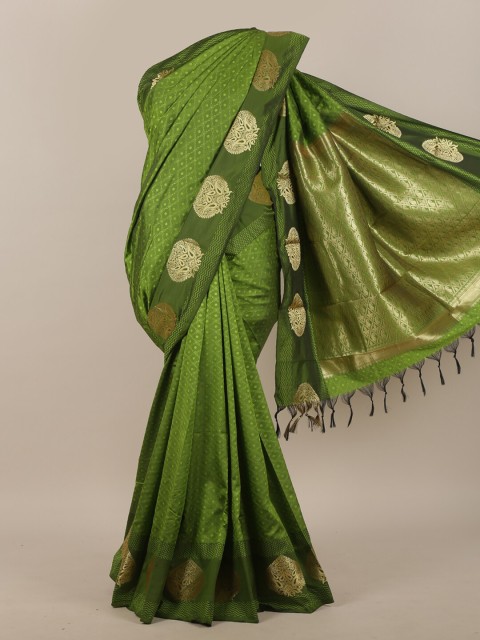 

Pothys Green & Golden Woven Design Zari Art Silk Saree