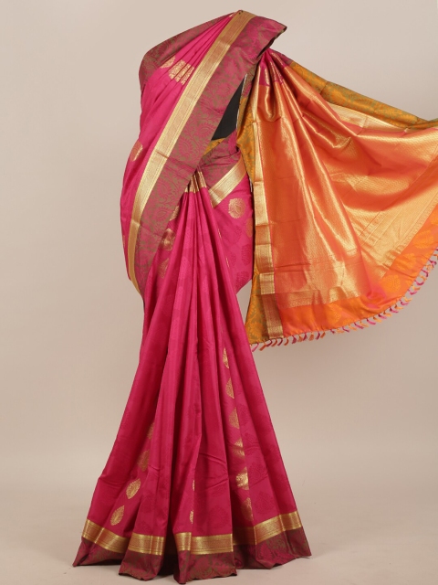 

Pothys Pink & Orange Woven Design Art Silk Saree