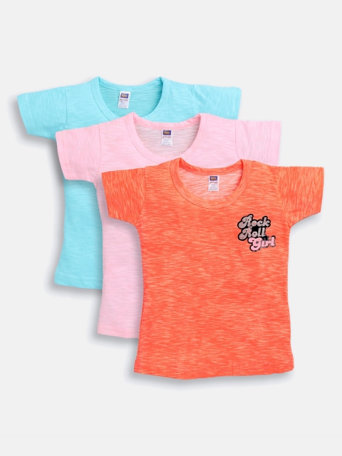 

Nottie Planet Girls Pack Of 3 Multicoloured Printed T-shirts, Multi