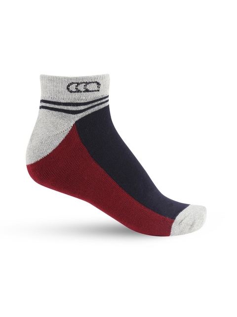 

Ajile by Pantaloons Men Maroon & Black Colourblocked Ankle-Length Socks