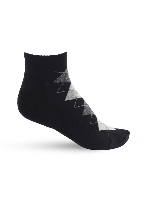 

Ajile by Pantaloons Men Black & Grey Patterned Ankle-Length Socks