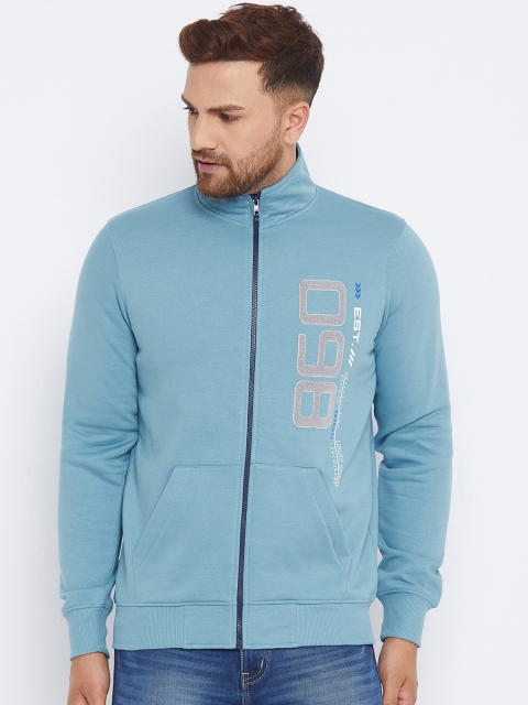 

98 Degree North Men Blue Printed Sweatshirt